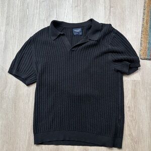Cable knit sweater polo (S) Abercrombie